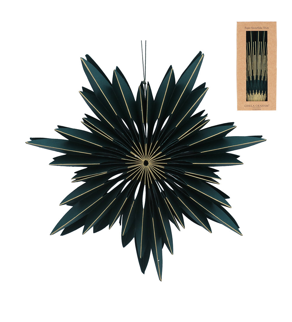 Green paper snowflake