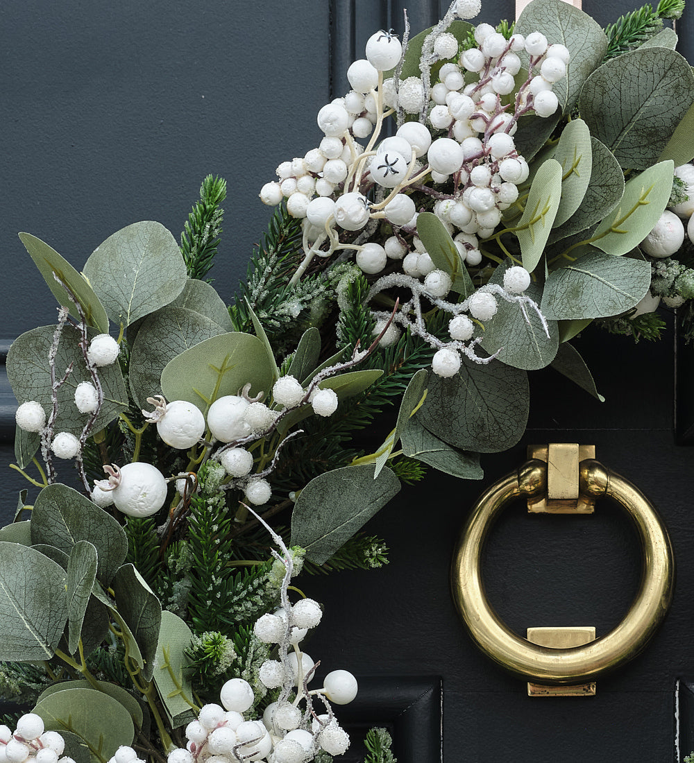 Artificial Eucalyptus & White Berries Wreath